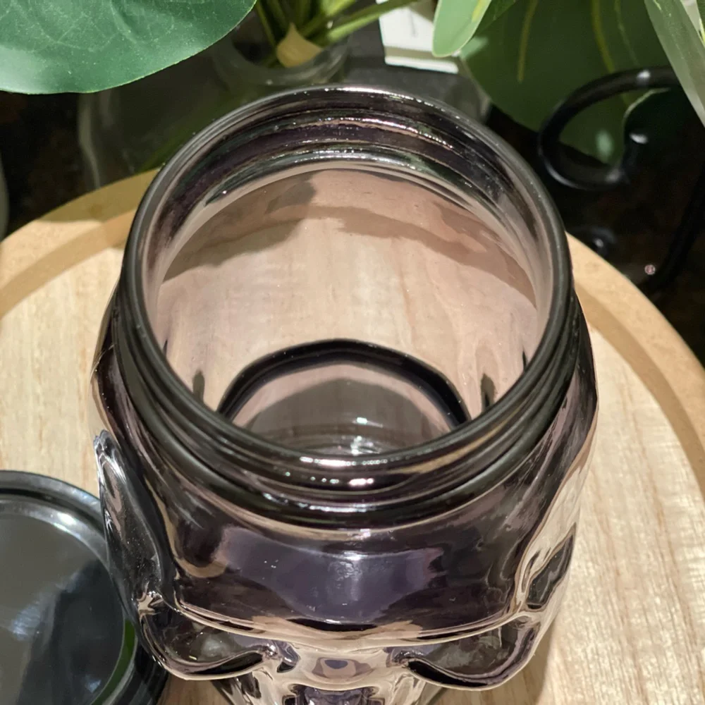 TARGET BULLSEYE BLACK SKULL GLASS JAR 1CT